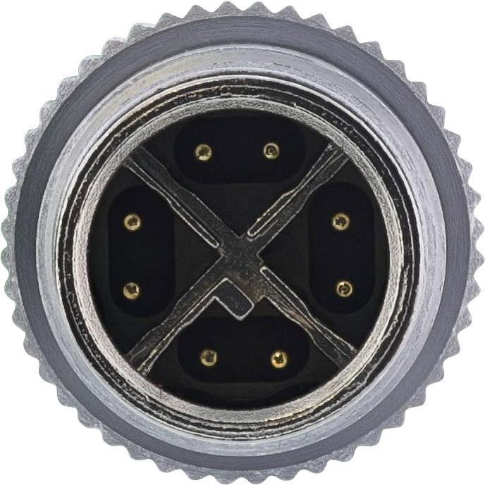 Image du produit InLine Câble réseau industriel, M12 4 broches codage D mâle/femelle, PUR, 7,5m (SF/UTP, CAT5e, 7.50 m)