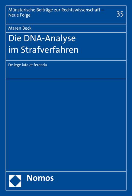 Actual product image DNA analysis in criminal proceedings (German, Beck, Maren, 2015)