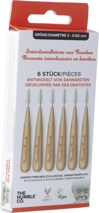 Produktbild The Humble Co. Interdentalbürsten 0.50 mm rot 6 Stück (6 x, 0.50 mm)