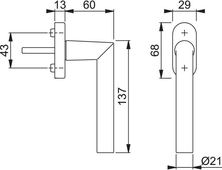 Produktbild Hoppe Fenstergriffe 0400/U30 Amsterdam