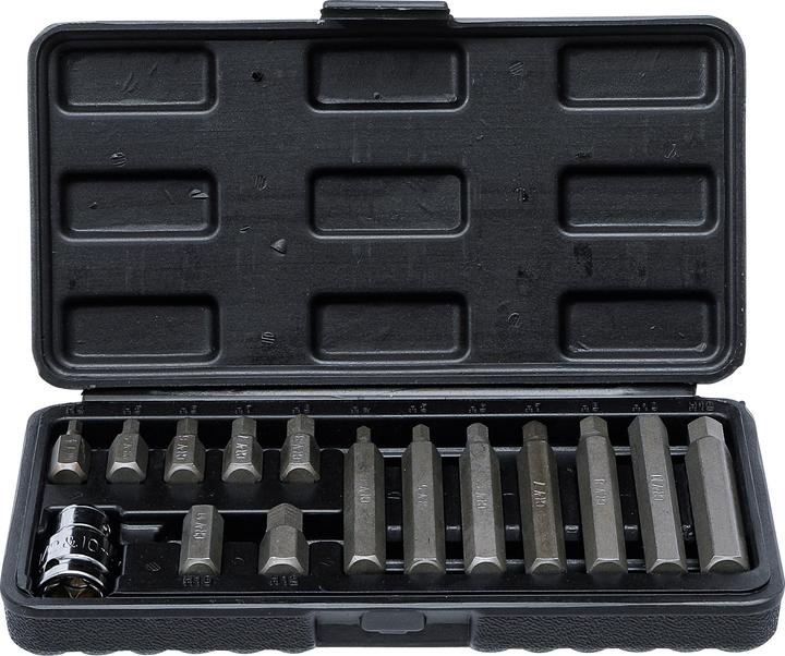 Actual product image BGS Bit Set 10 mm (3/8") Drive internal Hexagon 15 pcs. (10mm)