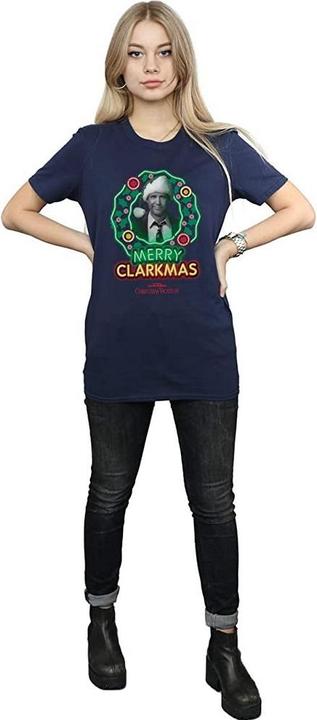 Actual product image National Lampoon´s Vacation Womens/Ladies Greyscale Clarkmas Cotton T-Shirt (L)