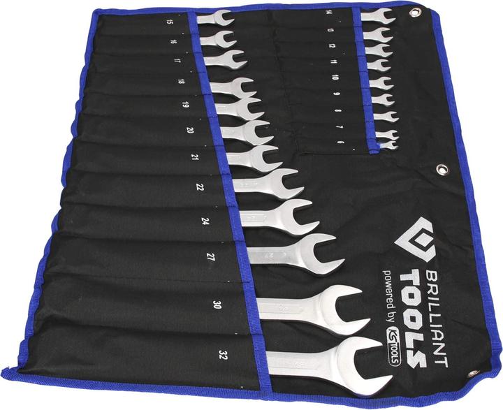 Produktbild Brilliant Tools Gabel-Ringschlüssel, 21-tlg. (19 mm, 8 mm, 10 mm)