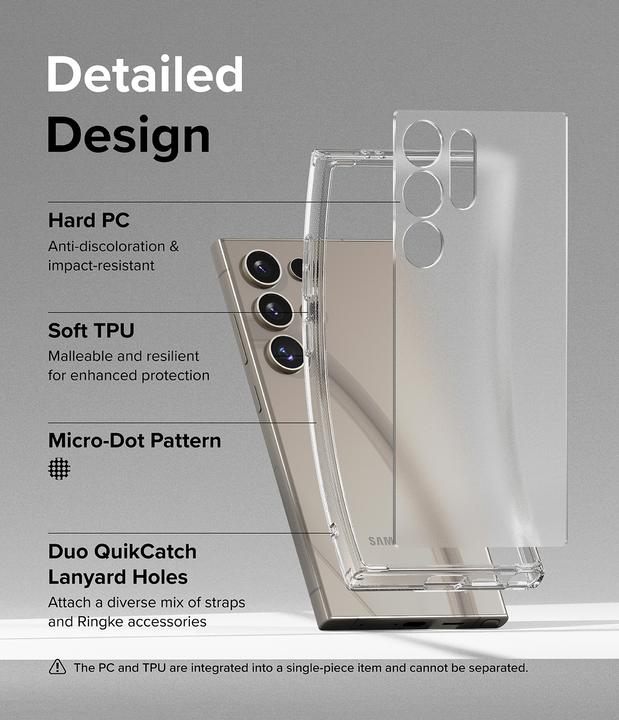 Produktbild Ringke Case for Galaxy S24 Ultra FUSION MATTE CLEAR (Samsung Galaxy S24 Ultra)