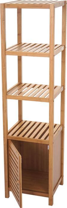 Actual product image Mendler Bathroom set, complete bathroom bathroom furniture bathroom cabinet with door, bamboo