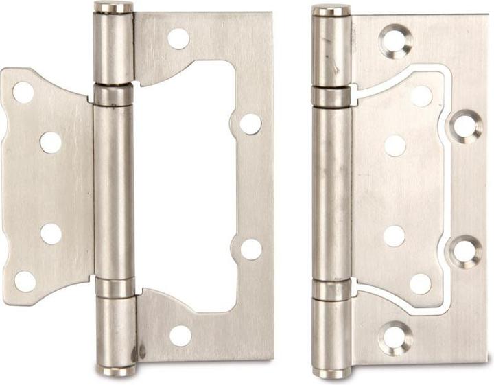 Actual product image Masterproof Stainless steel hinges, 100x75 mm, aligned, 2 pieces (Hinges, 2 pcs.)