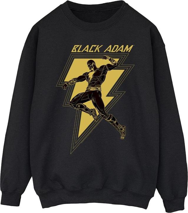 Produktbild Schwarz Adam Golden Bolt Brust Baumwolle Sweatshirt (XL)
