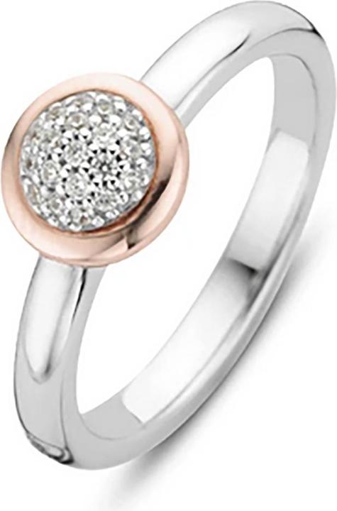 Image du produit Ti Sento Milano Bague avec zircon bicolore plaqué or rose 12102ZR (56, Argent 925)