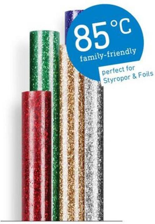 Steinel Heissklebesticks 7 mm 150 mm Bunt, Glitzereffekt, Gold, Silber, Rot