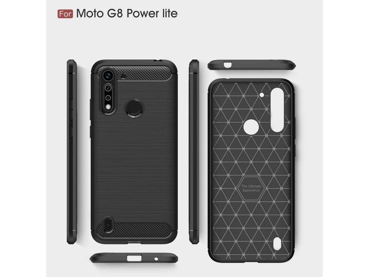 Actual product image Screenguard Motorola Moto G8 Power Lite Cover Carbon Brushed Soft TPU (Motorola Moto G8 Power Lite)