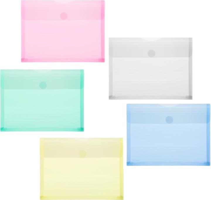 Actual product image Foldersys 10 document pockets DIN A5 colour-sorted smooth 0.20 mm (A5)