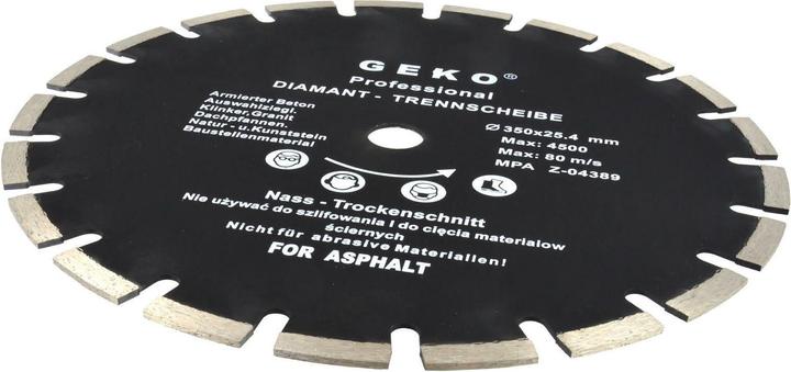 Image du produit GEKO Disque à tronçonner diamanté à segments, 350x10x25,4mm