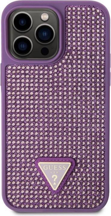 Image du produit Guess Rhinestones Triangle Métal Logo Case pour iPhone 15 Pro Max Violet (Apple iPhone 15 Pro Max)