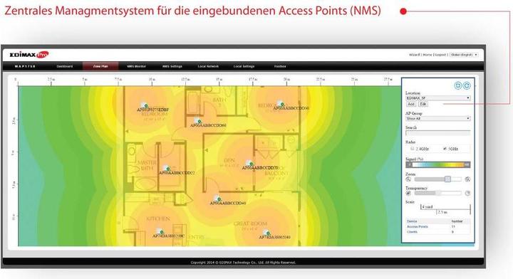 Produktbild Edimax Pro CAP1750: Managed PoE Accesspoint (1300 Mbit/s)