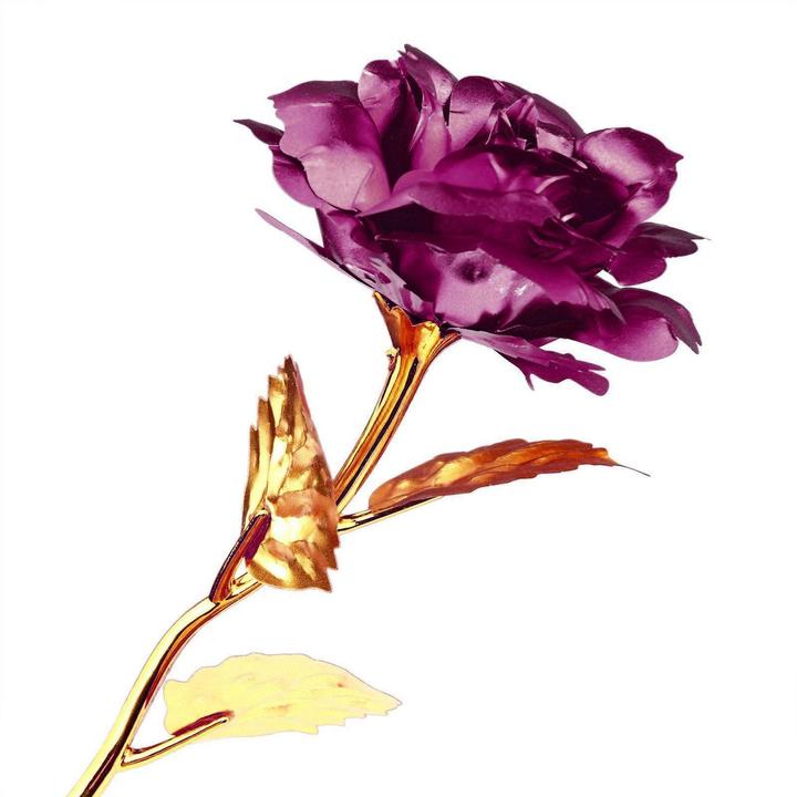 Image du produit JTI Rose éternelle - Lilas avec tige dorée (Fleurs séchées)