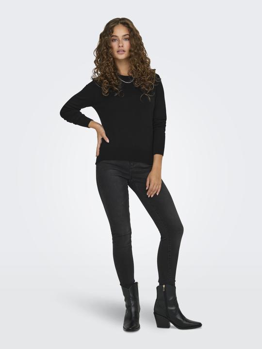 Produktbild Only Normal geschnitten Rundhals Gerippte Ärmelbündchen Pullover Strickpullover (XS)