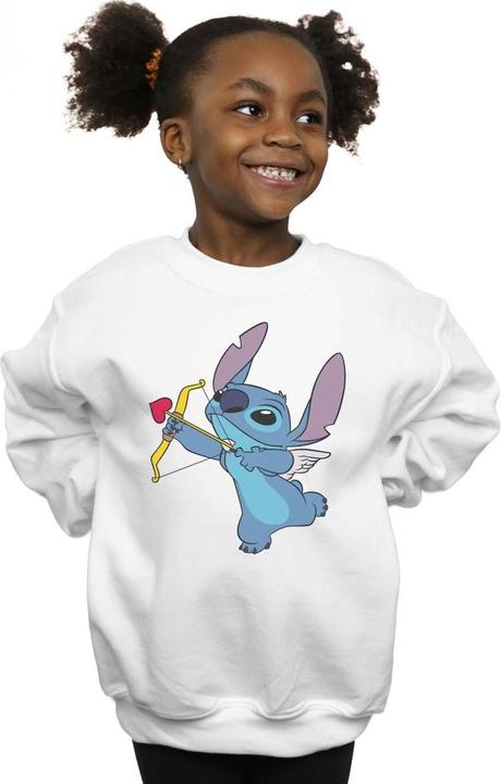 Produktbild Disney Lilo And Stitch Stitch Cupid Valentines Sweatshirt Mädchen (152, 158)