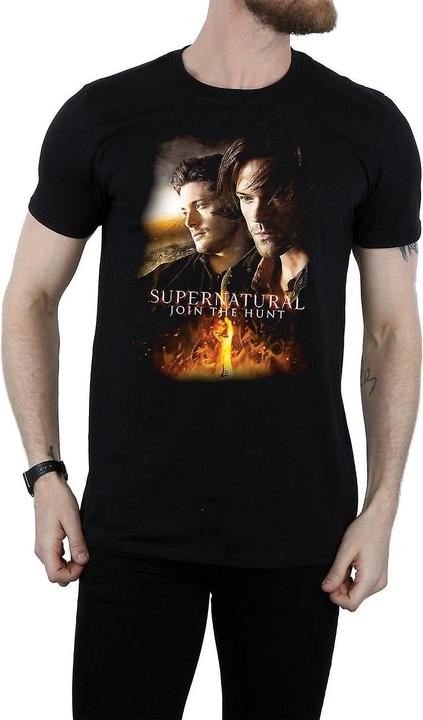 Actual product image Supernatural Mens Join The Hunt Poster Cotton T-Shirt (XL)