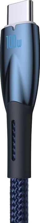 Image du produit Baseus Câble USB pour USB-C Glimmer Series, 100W, 1m (Bleu) (1 m, USB 2.0)