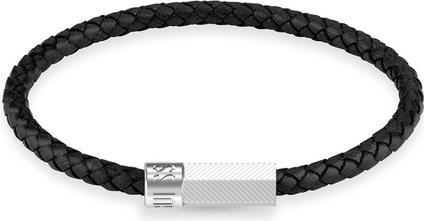 Produktbild Guess Men Ìs Blackjack Leather Bracelet JUXB03240JWSTBK - Length: 23 cm (23 cm)