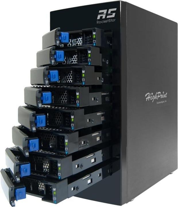 Immagine prodotto HighPoint RocketStor 6418AS - Array di dischi rigidi - 8 alloggiamenti (SATA-600 / SAS-2) (2.5", 3.5")