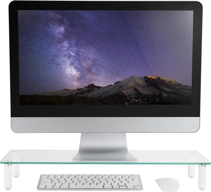 Produktbild equip Monitortischerhöhung bis 20kg Glastisch weiss