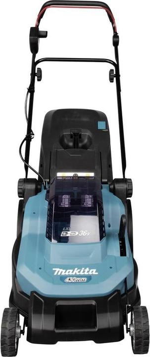 Produktbild Makita DLM432PT2 Akku-Rasenmäher 2X18V, 43cm, 2X5,0Ah Li-Ion DC18RD, 3 (Akkubetrieb)