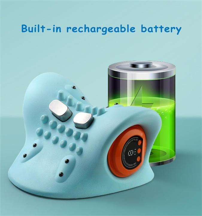 Image du produit PhoneLook Oreiller support de nuque masseur acupression portable rechargeable pour cou et épaules clair