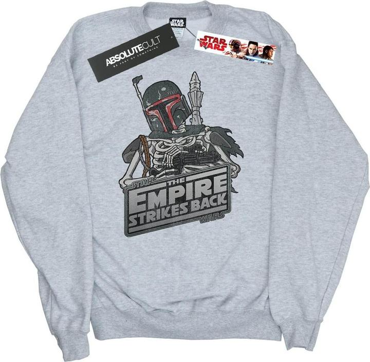 Actual product image Star Wars Mens Boba Fett Skeleton Sweatshirt (L)