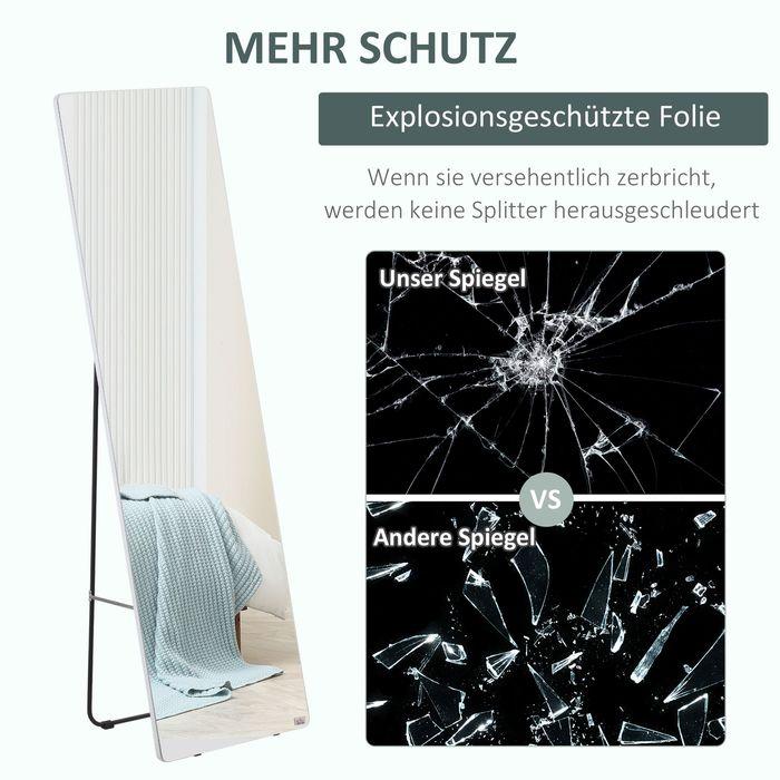 Actual product image Swisshandel24 Standing mirror, full-length mirror with stand, 45 x 160 cm Wall mirror, wardrobe mirror, dressing