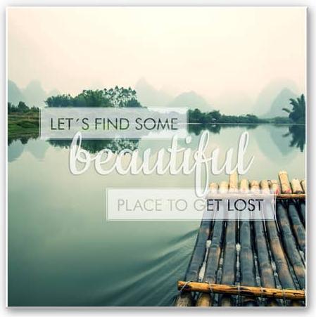 Image du produit Trenddeko Let's find some beautiful Place - carré (50 x 50 cm)