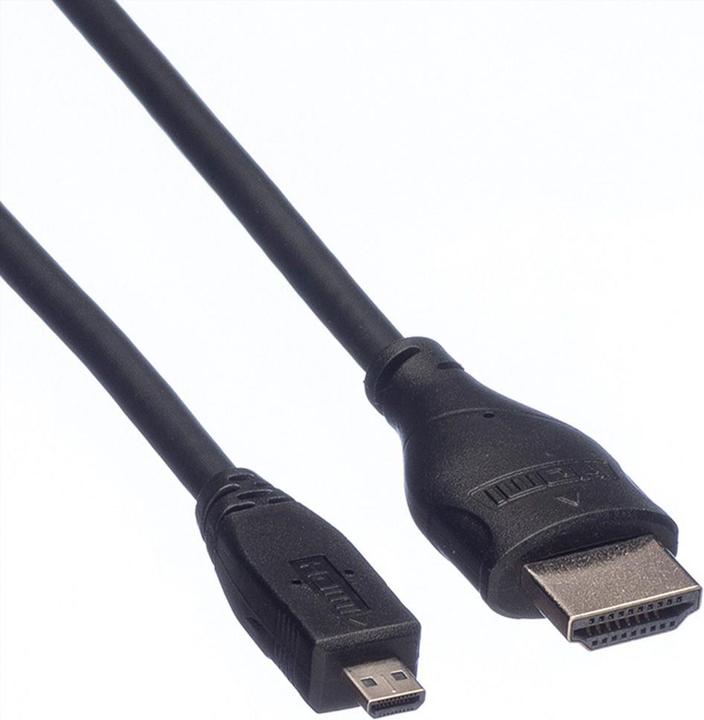 Actual product image Roline micro HDMI (Typ D) — HDMI (Typ A) (2 m, HDMI)