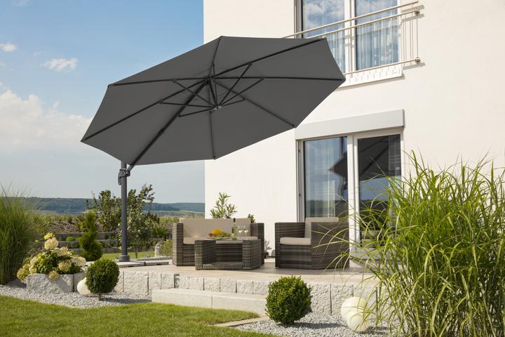 Produktbild Schneider Schirme Ampelschirm Schneider Rhodos Grande Ø 400 cm H 270 cm anthrazit