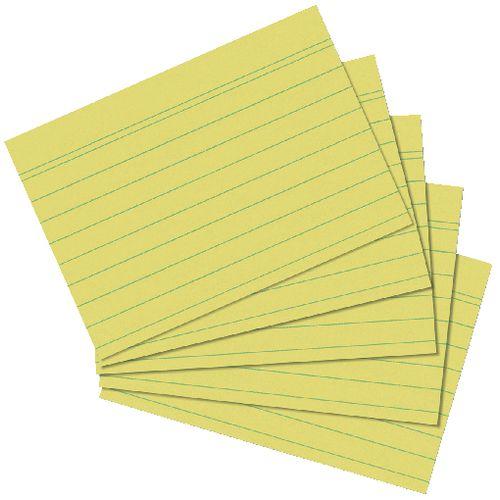 Image du produit Herlitz Fiches A5 lignées jaunes (A5, 175 g/m², 100 x)