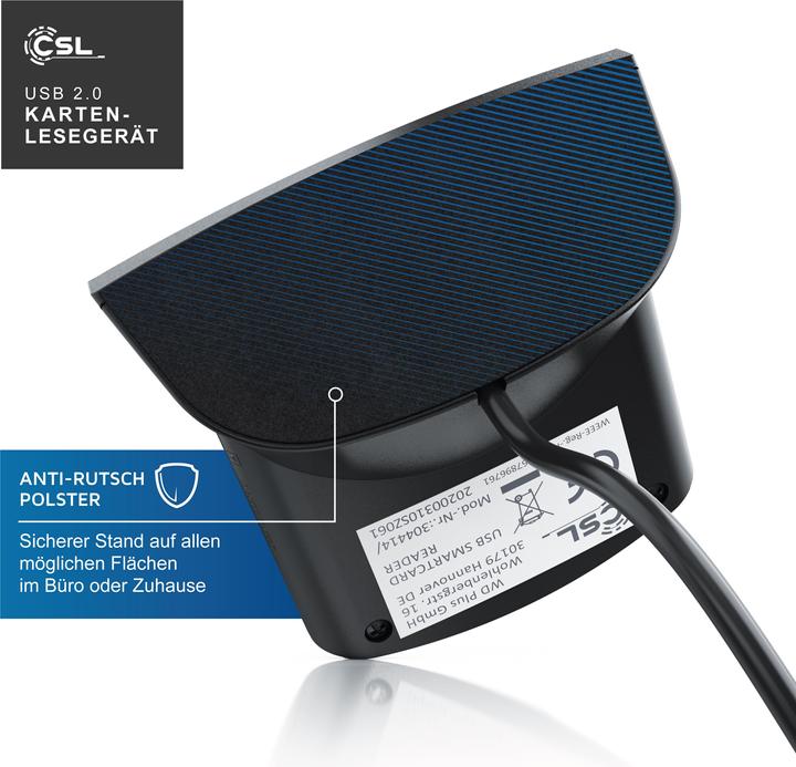 Image du produit CSL Lecteur de cartes mémoire USB, lecteur de cartes à puce, lecteur de cartes à puce, lecteur de (USB)