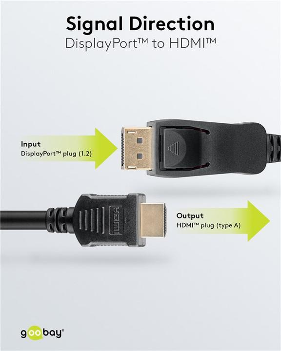 Actual product image Goobay DisplayPort – HDMI (3 m, HDMI, DisplayPort)