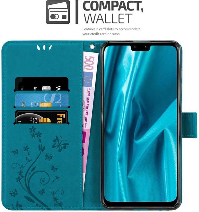 Actual product image Cadorabo Flower Book Cover (Huawei Y9 (2019))