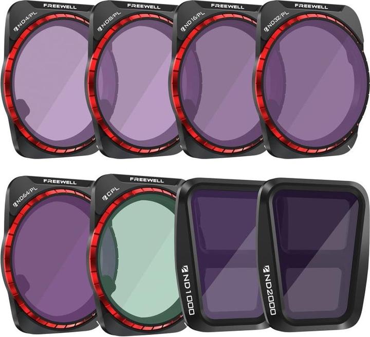 Actual product image Freewell Filters All-Day (8-Pack) (Drone filters, DJI Air 3)