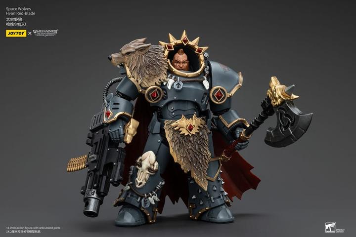 Produktbild Joy Toy Warhammer The Horus Heresy Actionfigur 1/18 Space Wolves Hvarl Red-Blade 14 cm