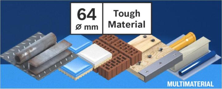 Immagine prodotto Bosch Professional Zubehör Sega a tazza EXPERT Tough Material, 64 x 60 mm (64 mm)