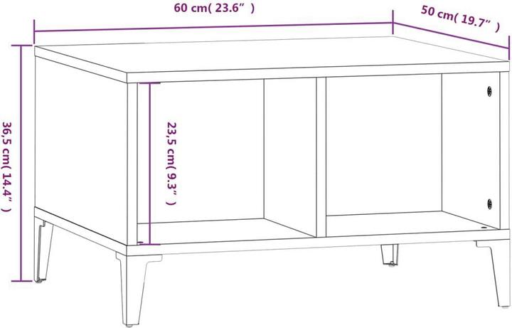 Actual product image VidaXL Sacha (60 x 50 x 36.5 cm)