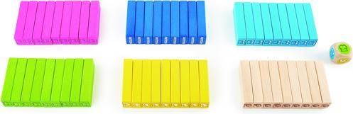 Actual product image Pintoy PT Four Friends Toppling Blocks (German, English, Italian, French)