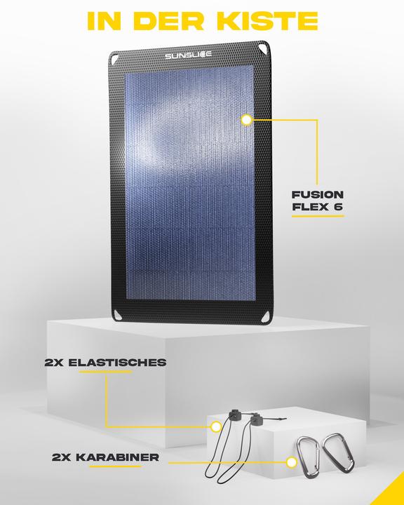 Image du produit Sunslice Panneau solaire portable "Fusion Flex 6" (6 W, 0.14 kg)