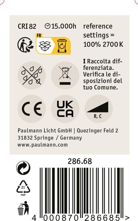 Produktbild Paulmann Tropfen (E27, 4.80 W, 360 lm, 1 x, G)