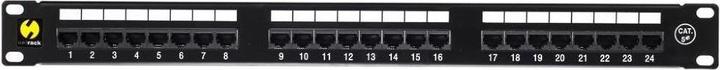 Produktbild Netrack 104-01 patch panel 19 24-jungtys cat. 5e UTP, with shelf (U/UTP, CAT5e, 0.05 m)