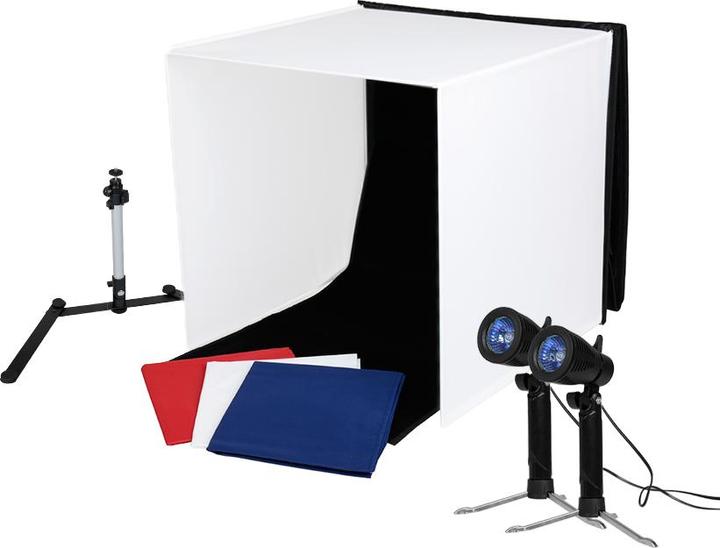Caruba portable photo studio 60x60x60cm with separate halogen lamps