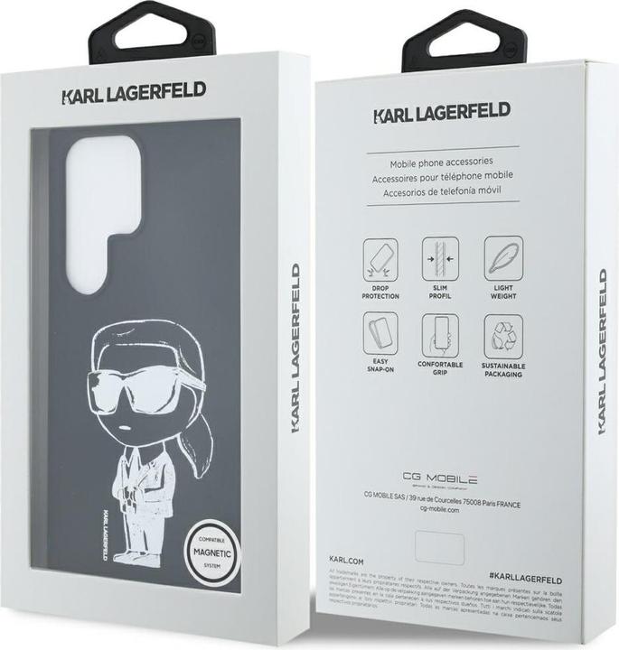 Produktbild Karl Lagerfeld Silicone Graffiti Ikonik Printed Logo MagSafe Case for Samsung Galaxy S25 Ultra - Bla (Samsung Galaxy S25 Ultra)