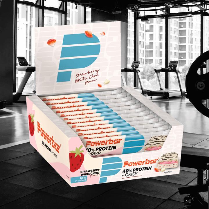 Actual product image Powerbar 40% Protein Crisp (Strawberry White Choc, 12 pcs., 480 g)