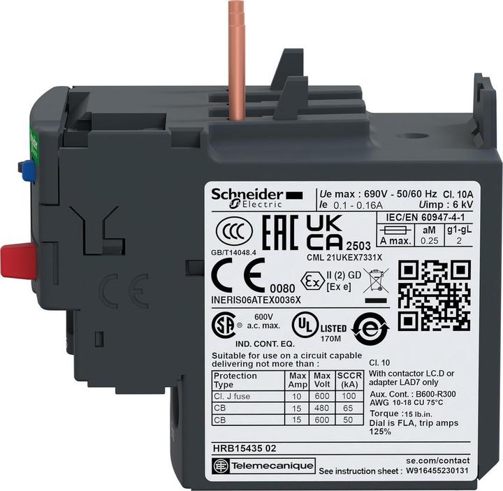 Produktbild Schneider Electric Motorschutzrelais 1,7A