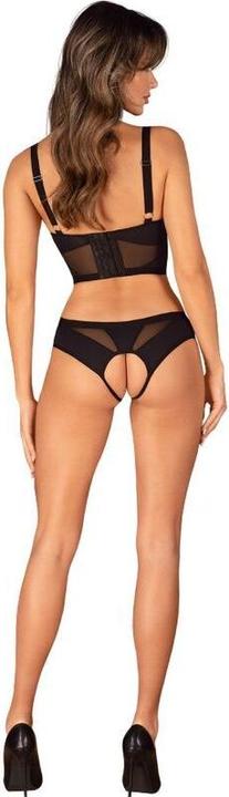 Productafbeelding Obsessive Ensemble Deux Pièces Ouvert Chic Amoria - Noir (XS)